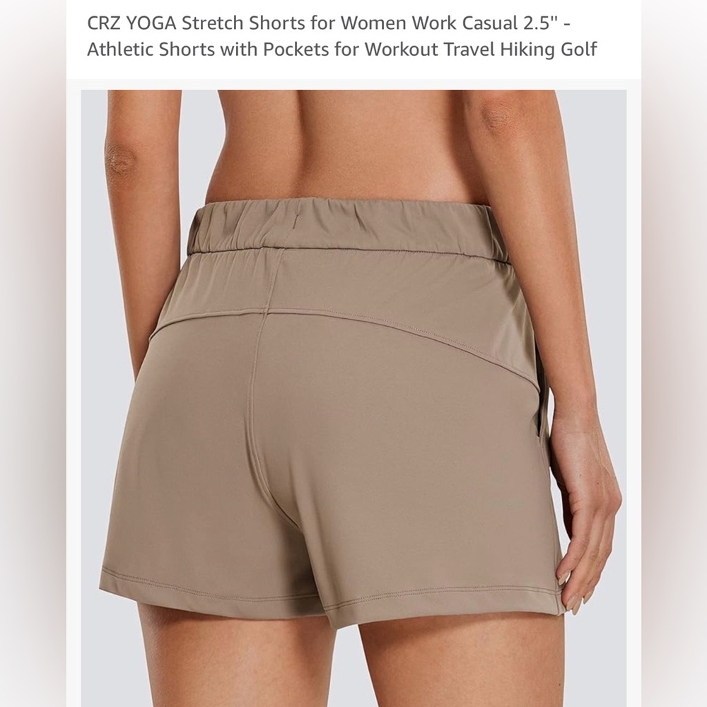 CRZ YOGA Stretch Shorts for Women Work Casual 2.5'' - Athletic Shorts